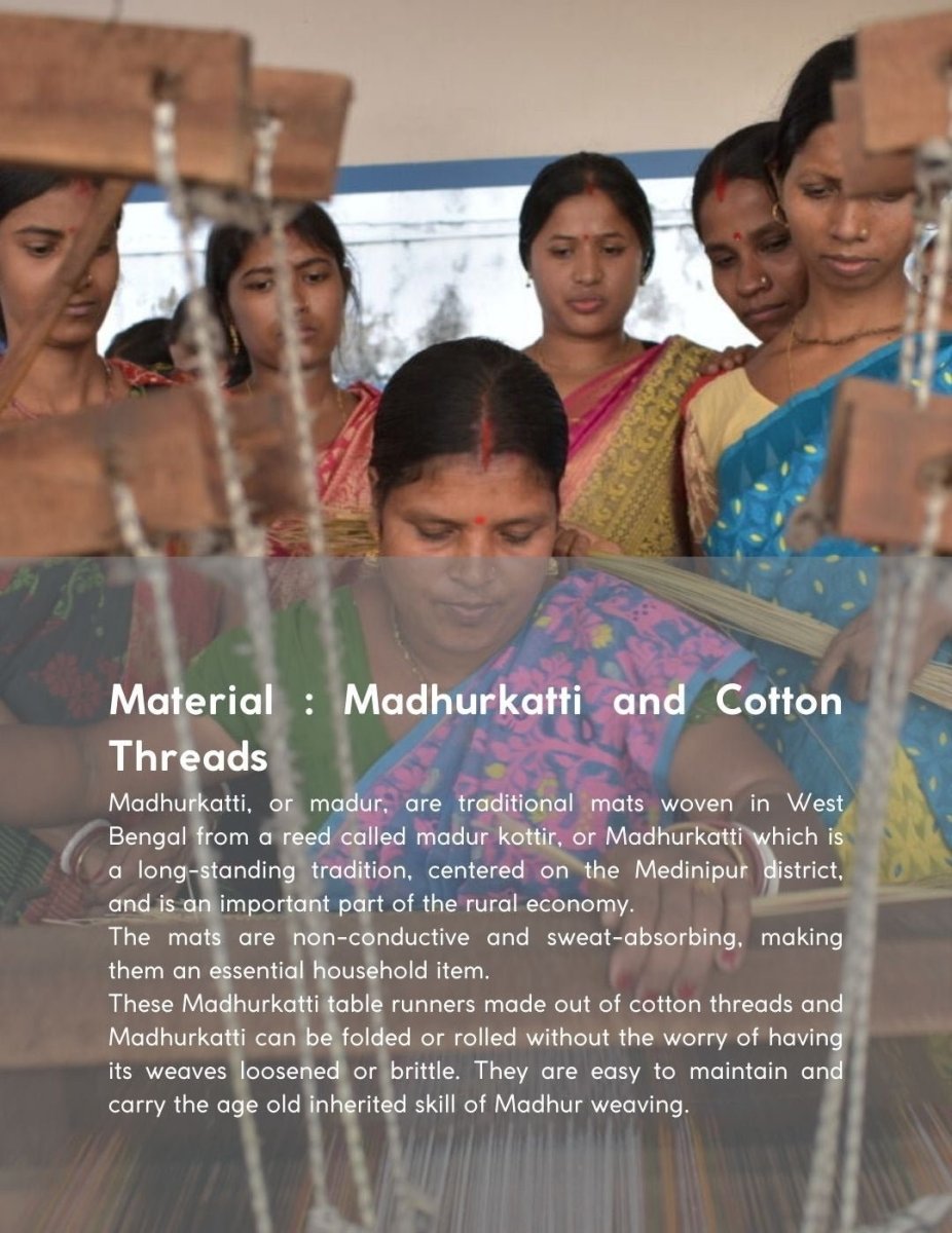 Handmade Madurkathi iPad Sleeve 11” - Olive Green