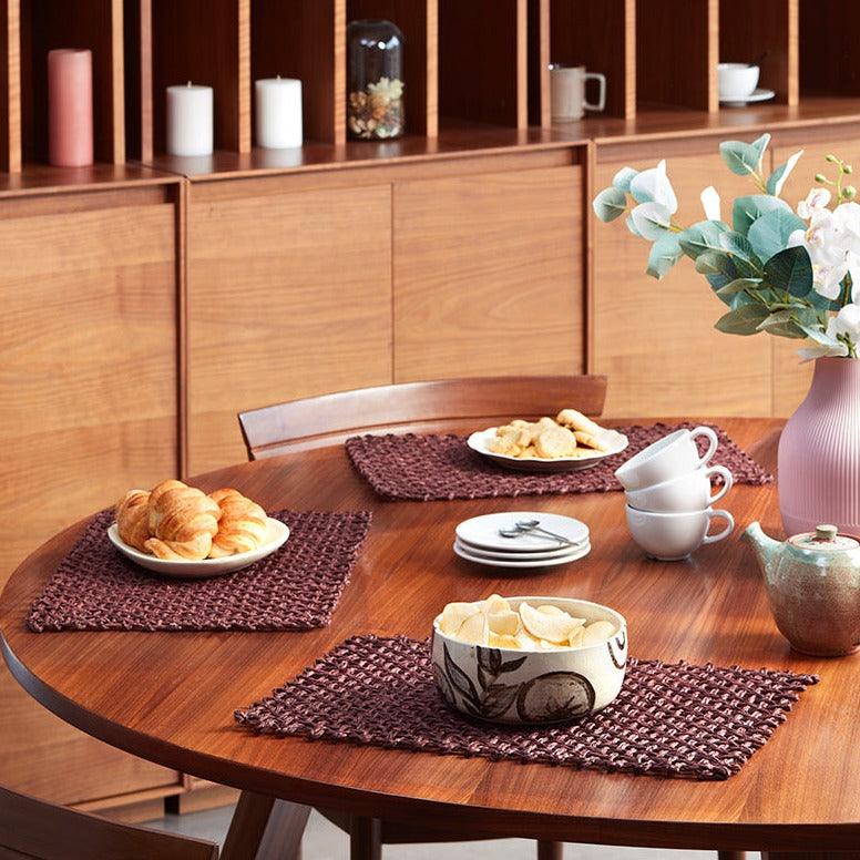 Handmade Sabai Grass Table Mat - Rectangular Set of  6