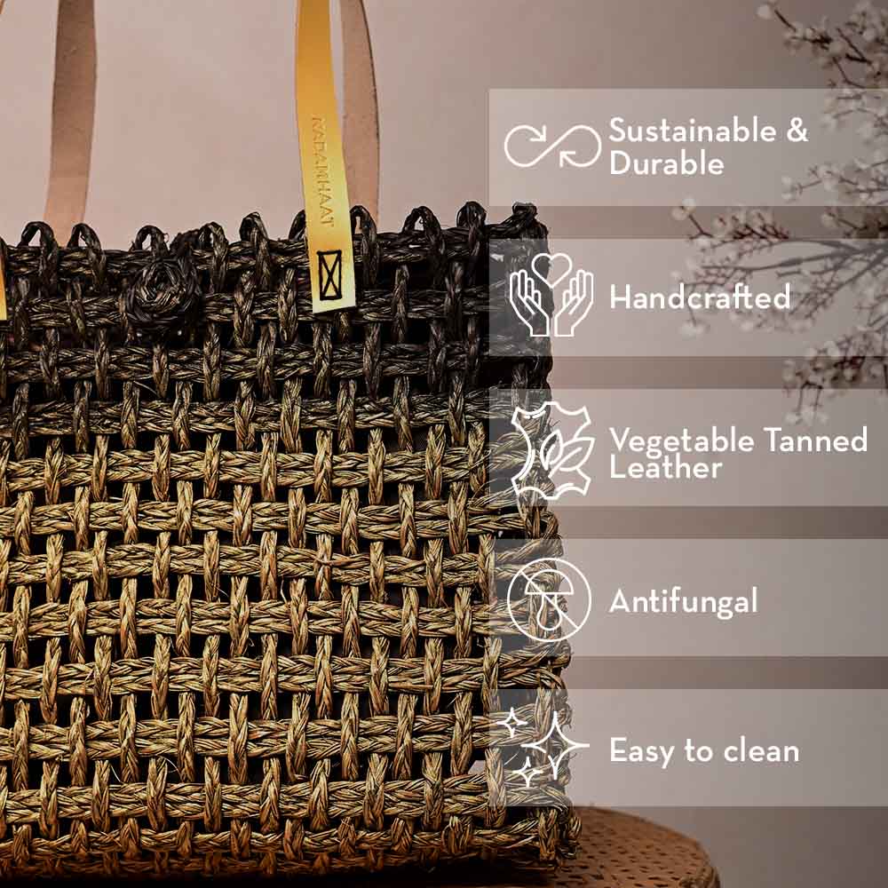 Sabai Mesh Luxe Carry Bag- Black and Gold